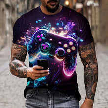 Summer Fashion Game Controller 3D Print T-Shirts Streetwear Men Casual Oversized O-Neck Short Sleeved T Shirt Tees Tops