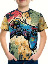 Child T-Shirt Children Top Shirts Cool Game 3D Print Short Sleeve Tee T-Shirt Korean Children's Clothes 2024 Kids Spring Clothes