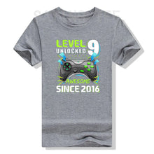 9 Year Old Boy Video Gamer Awesome Since 2016 9th Birthday Short Sleeve T-Shirt Born in 2016 Gaming Controller Saying Tee Gifts