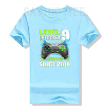 9 Year Old Boy Video Gamer Awesome Since 2016 9th Birthday Short Sleeve T-Shirt Born in 2016 Gaming Controller Saying Tee Gifts