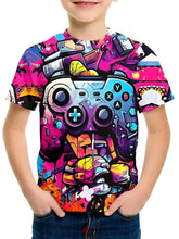 Child T-Shirt Children Top Shirts Cool Game 3D Print Short Sleeve Tee T-Shirt Korean Children's Clothes 2024 Kids Spring Clothes