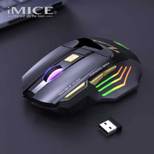 Wireless Gaming Mouse USB IMICE GW-X7 3200DPI Dual Mode Rechargeable 7 Keys 2.4Ghz Silent Mouse Bluetooth 7-color Breathing LED