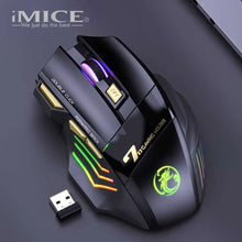 Wireless Gaming Mouse USB IMICE GW-X7 3200DPI Dual Mode Rechargeable 7 Keys 2.4Ghz Silent Mouse Bluetooth 7-color Breathing LED