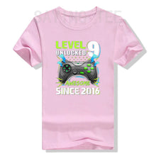 9 Year Old Boy Video Gamer Awesome Since 2016 9th Birthday Short Sleeve T-Shirt Born in 2016 Gaming Controller Saying Tee Gifts