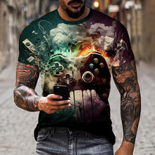 Summer Fashion Game Controller 3D Print T-Shirts Streetwear Men Casual Oversized O-Neck Short Sleeved T Shirt Tees Tops