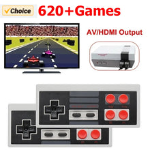 Handheld Family Recreation Video Console AV Output Retro Built-in 620 Classic Games Dual Gamepad Gaming Player  Toys Holiday Gif