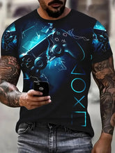 Men's Printed Game T-Shirt New In Casual Round Neck Short Sleeve Gaming Tshirts For Men Fashion Mens Gamer Tee Shirts Tops