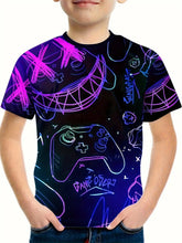 Child T-Shirt Children Top Shirts Cool Game 3D Print Short Sleeve Tee T-Shirt Korean Children's Clothes 2024 Kids Spring Clothes