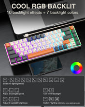 SOLAKAKA Sk968 Gaming Keyboard 68 keys N- Key Rollover RGB Backlight