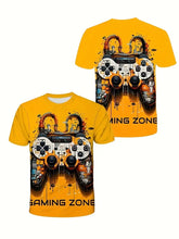 Neon Game Controller 3D Print Men's T-Shirts Short Sleeve T Shirt O-Neck Oversized Streetwear Tees Harajuku Tops Unisex Clothing