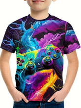 Child T-Shirt Children Top Shirts Cool Game 3D Print Short Sleeve Tee T-Shirt Korean Children's Clothes 2024 Kids Spring Clothes