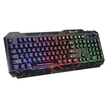 Shipadoo color RGB backlit 104-key mechanical wired gaming keyboard and mouse set black crackle waterproof computer keyboard