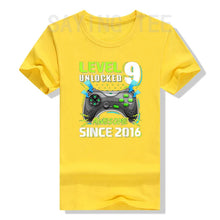 9 Year Old Boy Video Gamer Awesome Since 2016 9th Birthday Short Sleeve T-Shirt Born in 2016 Gaming Controller Saying Tee Gifts