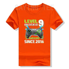 9 Year Old Boy Video Gamer Awesome Since 2016 9th Birthday Short Sleeve T-Shirt Born in 2016 Gaming Controller Saying Tee Gifts